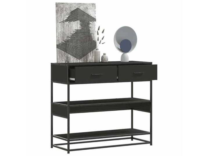 (Noir) Table Console，VIDAXL Armoire haute de salon table d'appoint noir 90x35x80cm bois d'ingénierie Mgnifique618651