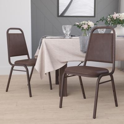 Flash Furniture "4 Pack Trapezoidal Back Stacking Banquet Chair - 20.25""D x 17.5""W x 34""H"