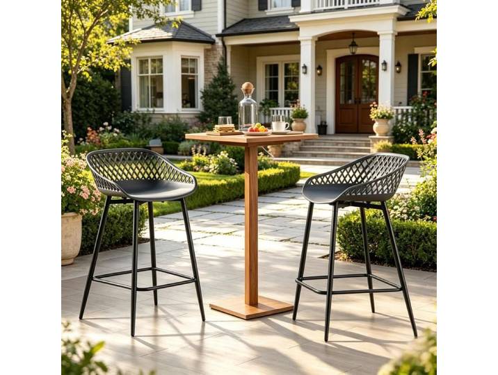 Tabouret de table tabouret bar avec repose-pieds chaise de cuisine tabouret de jardinage (seulement avec 2Pcs tabouret)