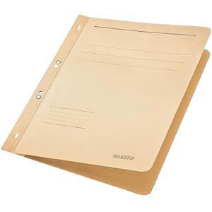 Leitz Ösenhefter 3742-00-11, A4, chamois, ganzer Vorderdeckel, aus Recycling-Karton