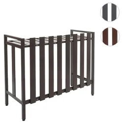 Verkleidung für Klimaanlage/Wärmepumpe HWC-K58, Abdeckung Schutzgitter Pflanzenregal, Metall 80x90x39cm ~ braun