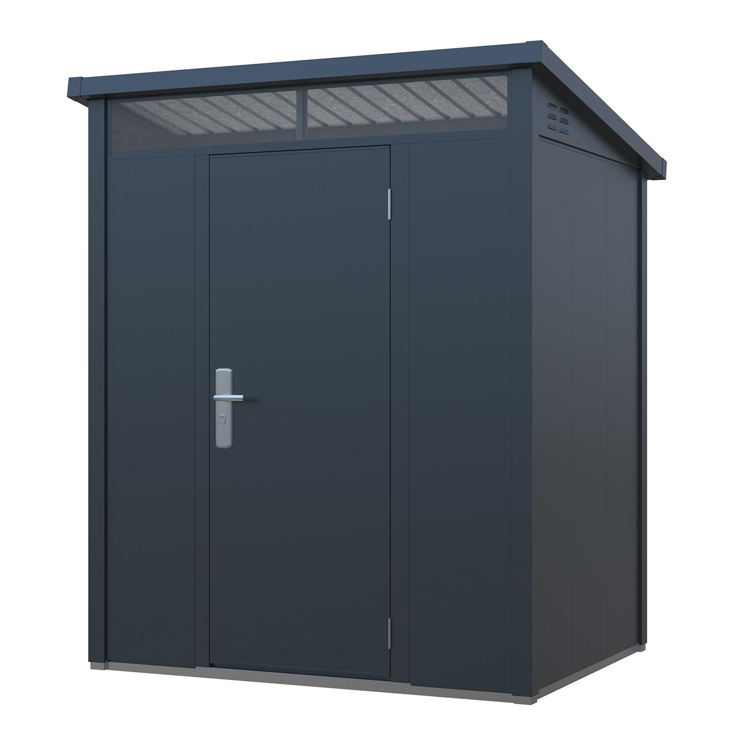 4iQ Gerätehaus Premium 182x148x211 cm Geräteschuppen Dachfenster Anthrazit
