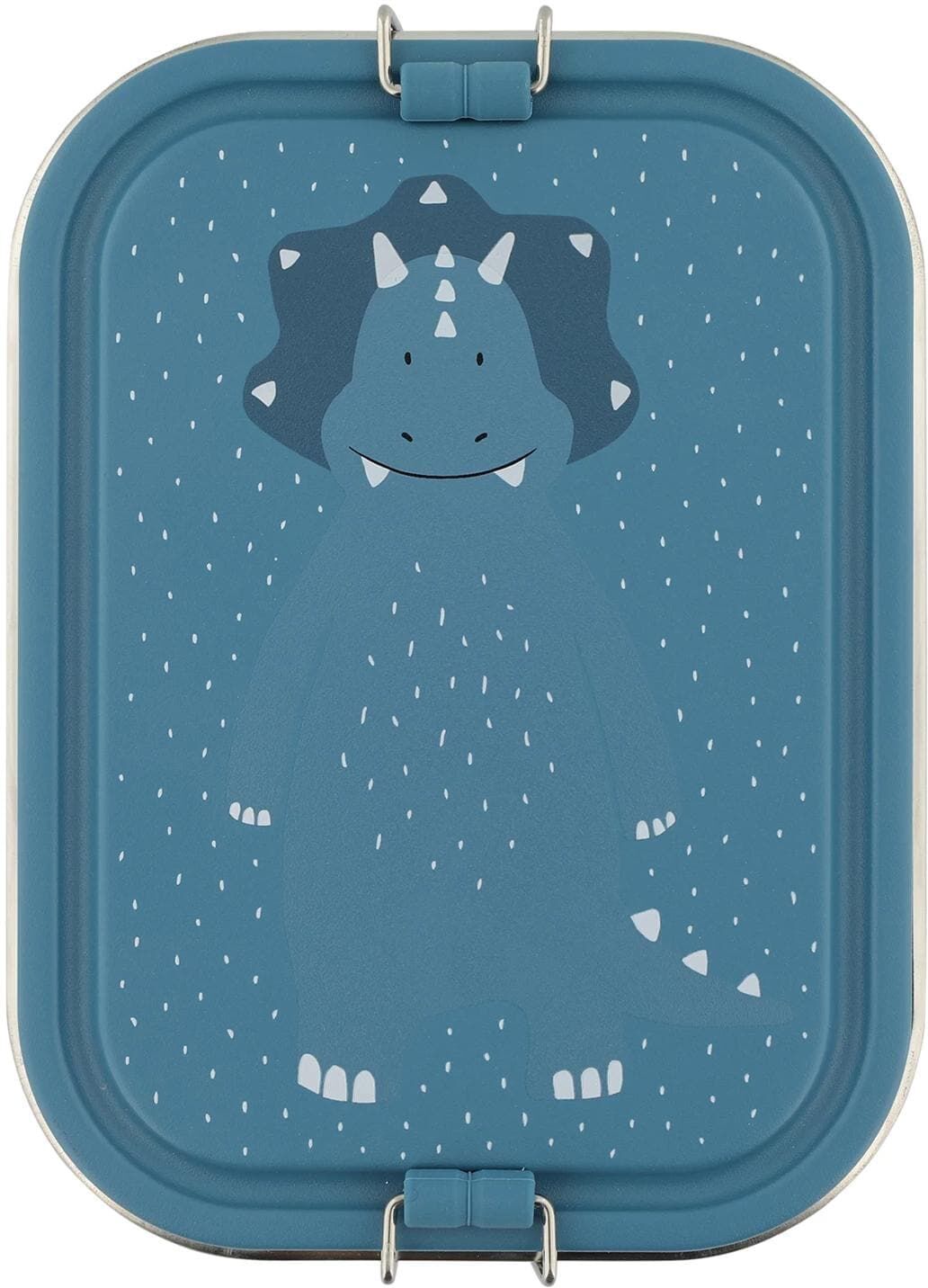 Lunchbox TRIXIE "gross Triceratops", blau, B:20cm L:15cm, Metall, Lebensmittelaufbewahrungsbehälter, Lunchbox blau B/H/L: 20cm x 15cm