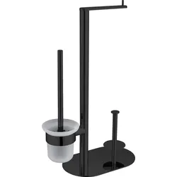 Neuesbad 3-Funktionen WC Papierhalter, Schwarz NB1DEADRN7321