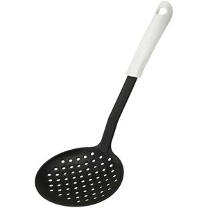 Fackelmann Schaumlöffel Arcadalina, Kunststoff, 34cm, Ø 11cm, spülmaschinengeeignet weiß/schwarz