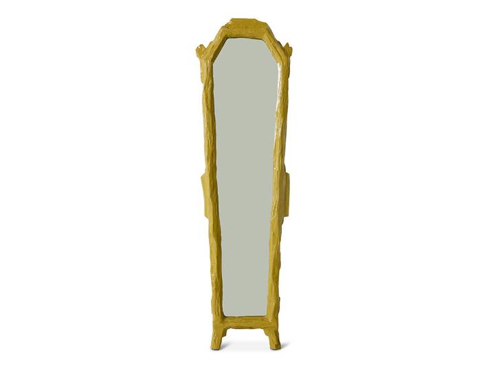 HKliving Staande Spiegel Trinket Sungkaihout, 193 x 56cm - Khaki - Passpiegel
