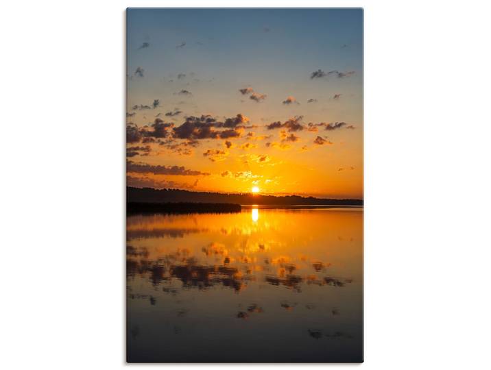 Wandbild ARTLAND Sonnenaufgang in Seedorf am Schaalsee , orange (farbe bild(er): orange), B:60cm H:90cm, Bilder, Wandbild, als Alubild, Leinwandbild, Poster, Wandaufkleber in verschied. Grössen