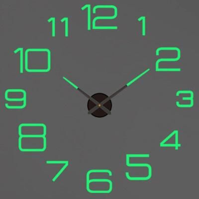 Uplift Treasures Modern 3D DIY Wall Clock Acrylic Mirror Decor 3 2d Diameter 40 50cm
