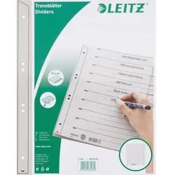 Leitz Trennblatt 16503085 DIN A4 grau 25 St./Pack.