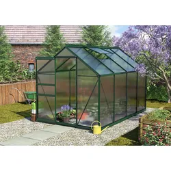 Vitavia Gewächshaus Calypso 5800 Hohlkammerplatten 6 mm inkl. 2 Dachfenster, Smaragd