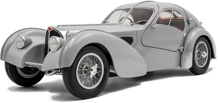 Miniature 1:18 Bugatti Atlantic type 57 SC MAT silver 1937 - Solido