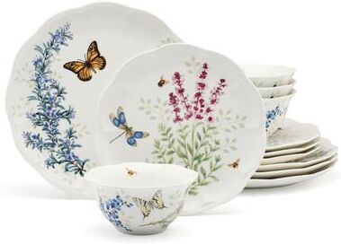 Lenox Butterfly Meadow Herbs Dinnerware Set, Service for 4
