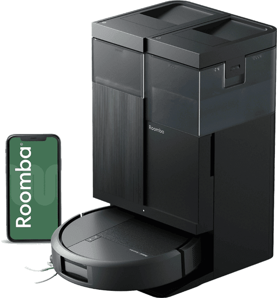 Robot friegasuelos - IRobot Roomba® 515 Combo, Autonomía de 90 días, 22000 Pa, Tecnología Antienredos, Negro