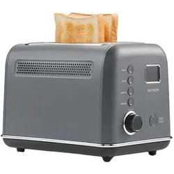 Buydeem Toster 2 Slice Automatic Metal Toaster, Modell DT730E, Farbe Ink Grey, EU, Toaster, Grau