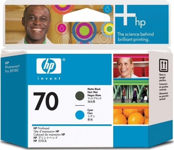HP No 70 C9404a Printhoved, Sort Og Blå