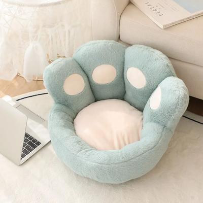 StayWell Soft Detachable Bear Paw Cushion Pillow With Lumbar Support, Non Slip Bottom, Home Decor For Bed, Sofa & Office blue