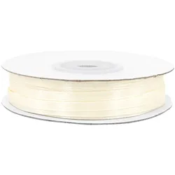 Creativery 3mm Satinband 50m Schleifenband Geschenkband Dekoband Schmales Stoffband Creme