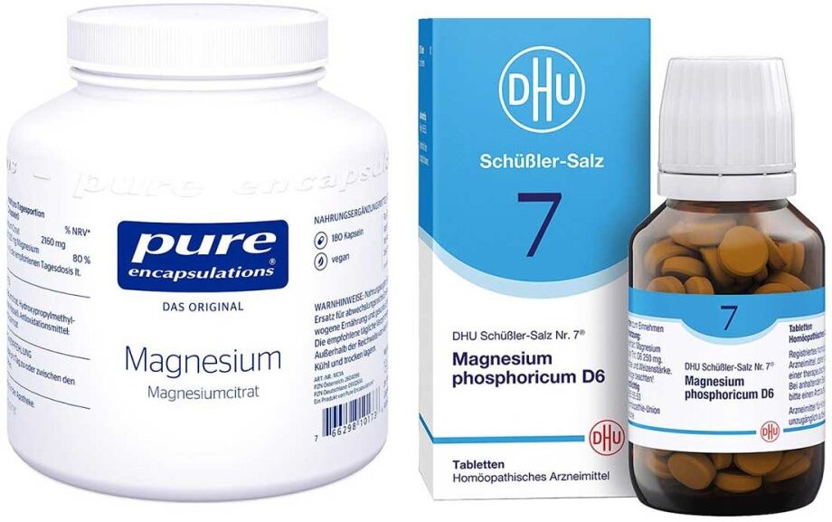 Pure Encapsulations Magnesiumcitrat & DHU Schüßler-Salz Nummer 1Set