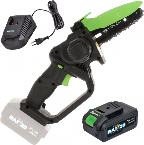 Ribimex PRBAT20/TRB - Élagueuse sur batterie - 20 V/4 Ah