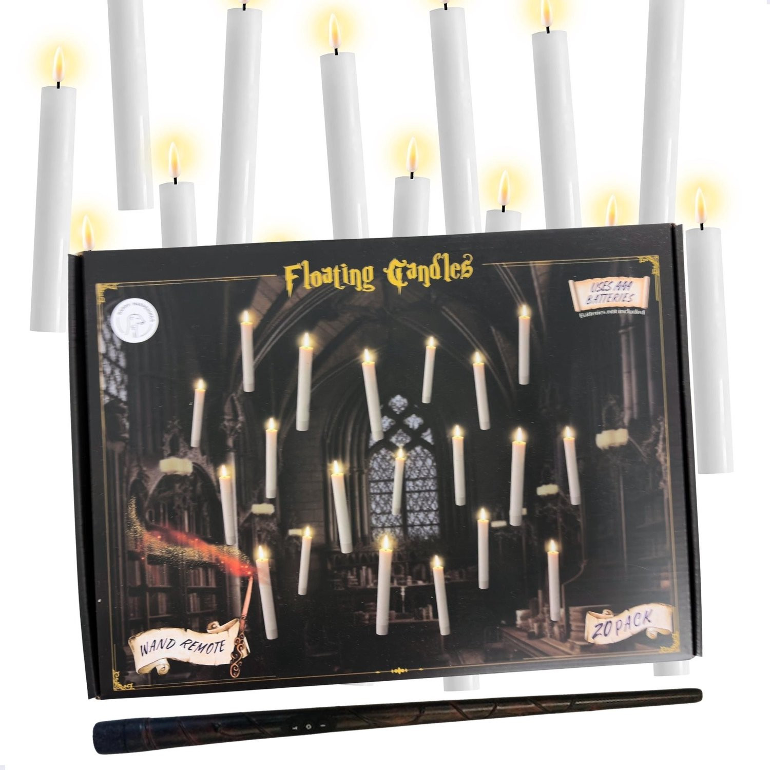 Set van 20 LED zwevende kaarsen met afstandsbediening voor Halloween sfeerverlichting