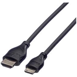 ROLINE HDMI High Speed Kabel mit Ethernet, HDMI ST - Mini HDMI ST, 2 m 11.04.5580