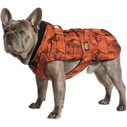 Fashion Dog Hunde-Steppmantel für Französische Bulldogge, Rost-Camouflage - 47 cm