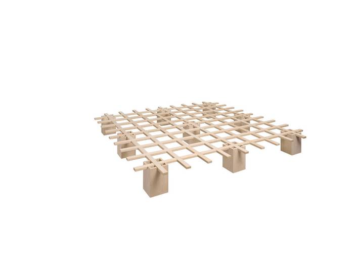 Tojo Futonbett, Buche, Holz, Buche, Schichtholz, 200x200 cm, in verschiedenen Größen erhältlich, Lattenrost, Schlafzimmer, Betten, Futonbetten