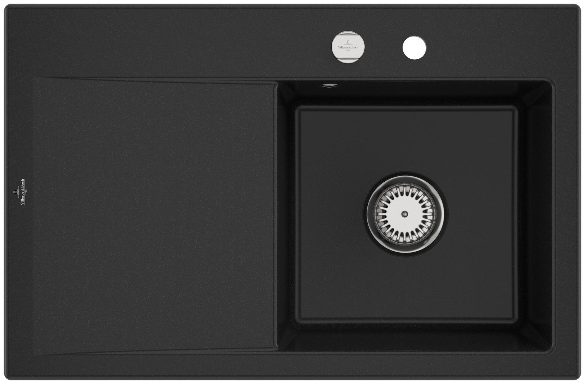 Villeroy & Boch Keramikspüle 334702J0, Subway Style 45 Einbauspüle inkl.