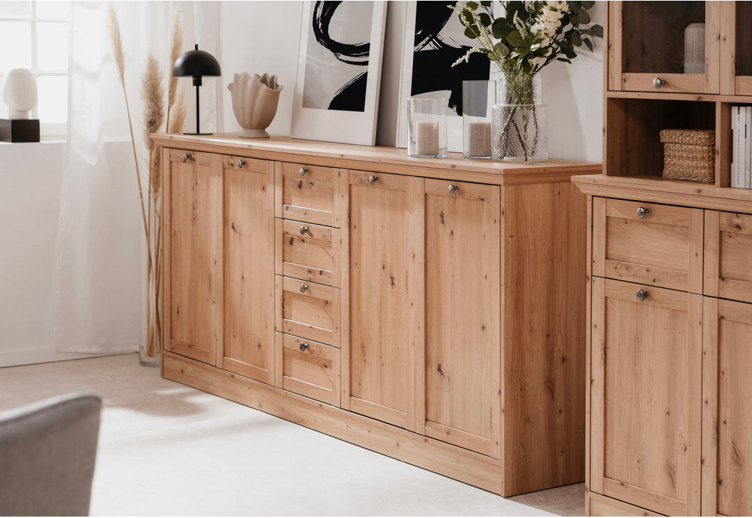 Alpen Home Chouhan 200cm Sideboard Artisan oak 90cm H X 200cm W X 40cm D