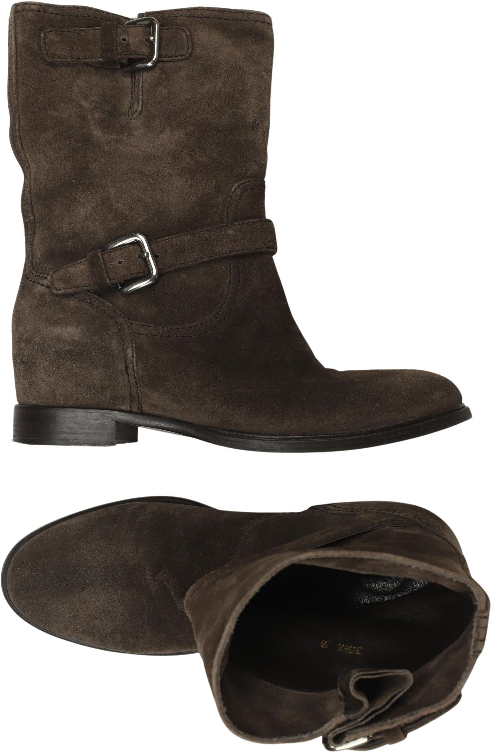 Prada Damen Stiefel, Braun, Gr. EU 38, Leder - Second Hand