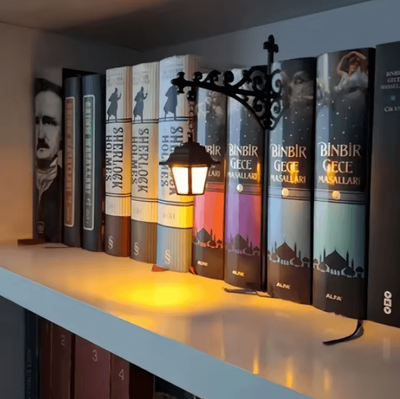 Inspire Curations Cute Ghost Reading Book Lamp Warm LED Hanging Halloween Decor a