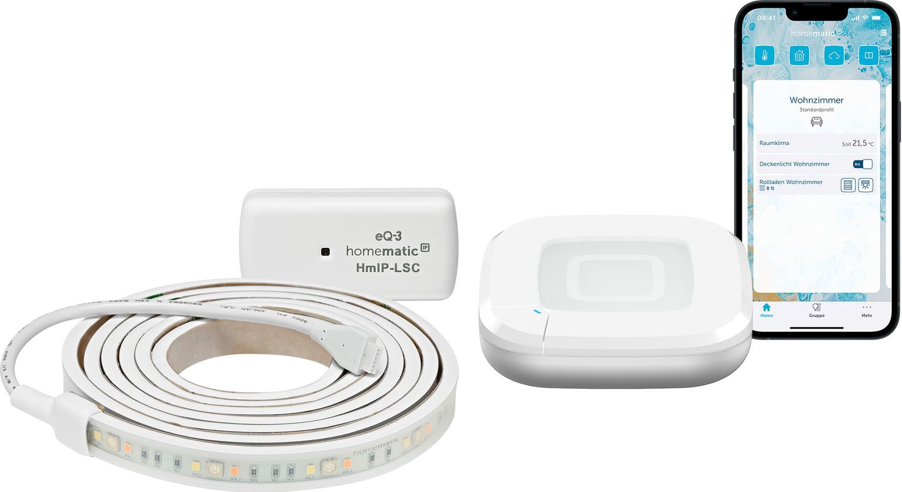 HOMEMATIC IP LED Stripe "Starter Set Lightstrip Set 2m", weiß, Gesamtlänge 2m, Lichterketten, LED Stripe