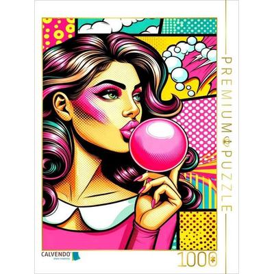 CALVENDO Puzzle Kaugummi-Blase - Pop Art | 1000 Teile Lege-Größe 64x48cm Foto-Puzzle für glückliche Stunden