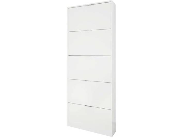 Habitdesign, Schuhschrank mit kompakten Maßen – hoher platzsparender Schuhschrank mit Wandbefestigung, Maße: 70 x 180 x 17 cm (B x H x T), Traglast bis 45 kg, für ca. 15 Paar Schuhe