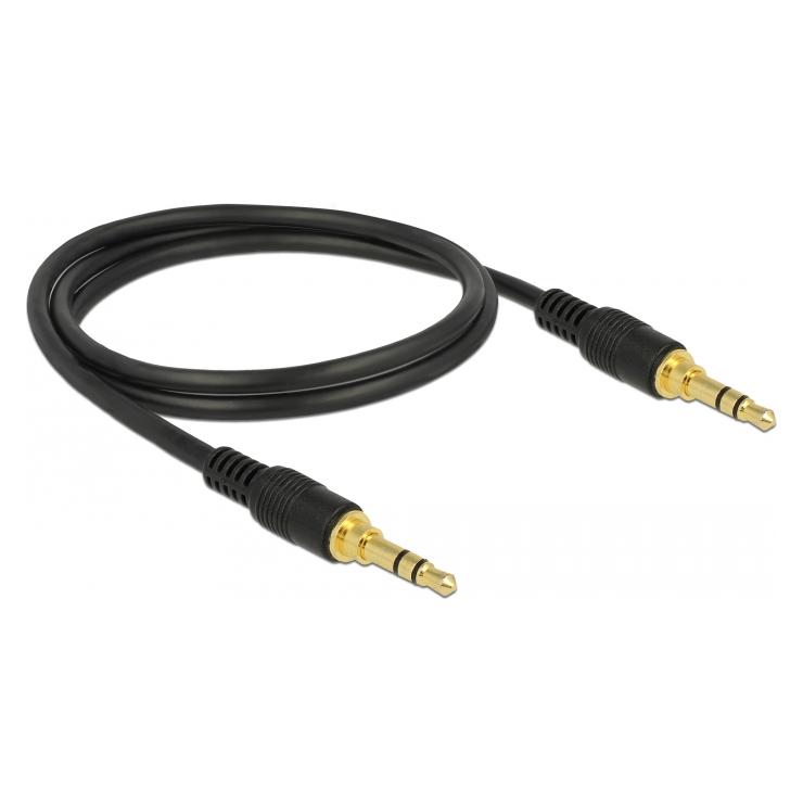 Delock Klinkenkabel 3 Pin Stecker > Stecker (1 m, AUX Kabel) (85547)