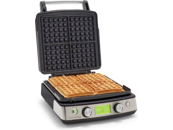 Wafelijzer Glossy Black (incl. 2 sets wafelplaten)