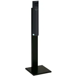 PROREGAL Praktischer Wandascher mit Abstreifblech | mit Standfuß | 3,5 Liter, HxBxT 125x31x31cm | Verzinkter Stahl | Anthrazit | Ascher Aschenbecher