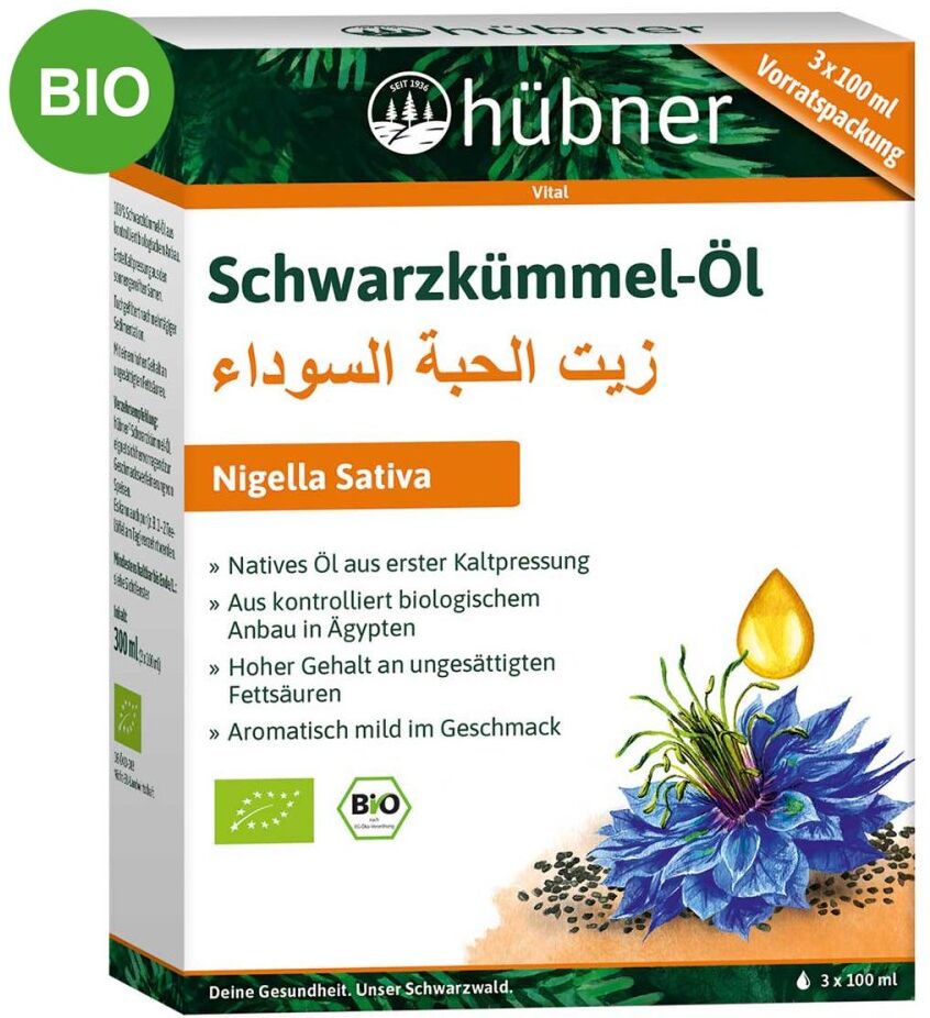 Hübner Naturarzneimittel GmbH Hübner Schwarzkümmel-Öl Bio De-öko-003 300ml