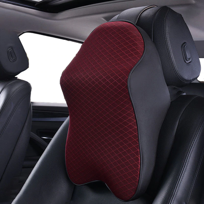 HomeDecorAndMore LLC 3D Memory Foam Car Neck & Back Pillow For Driving Red