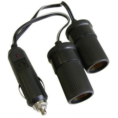 HP Autozubehör 2fach Verteiler Belastbarkeit Strom max.=10 A Passend für (Details) 12 V Zigarettenanzünder Verteiler 12 V, 24 V