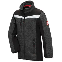Kinder Strick-Softshelljacke "MOTION TEX KIDS" - 152/164 - schwarz