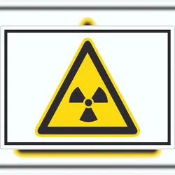 HB-Druck Achtung Radioaktive Strahlung Symbol Aufkleber A0 (841x1189mm)