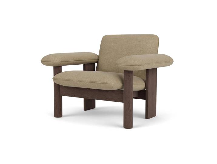 Audo Copenhagen Fauteuil Brasilia low back Dark oak-Audo Bouclé 02