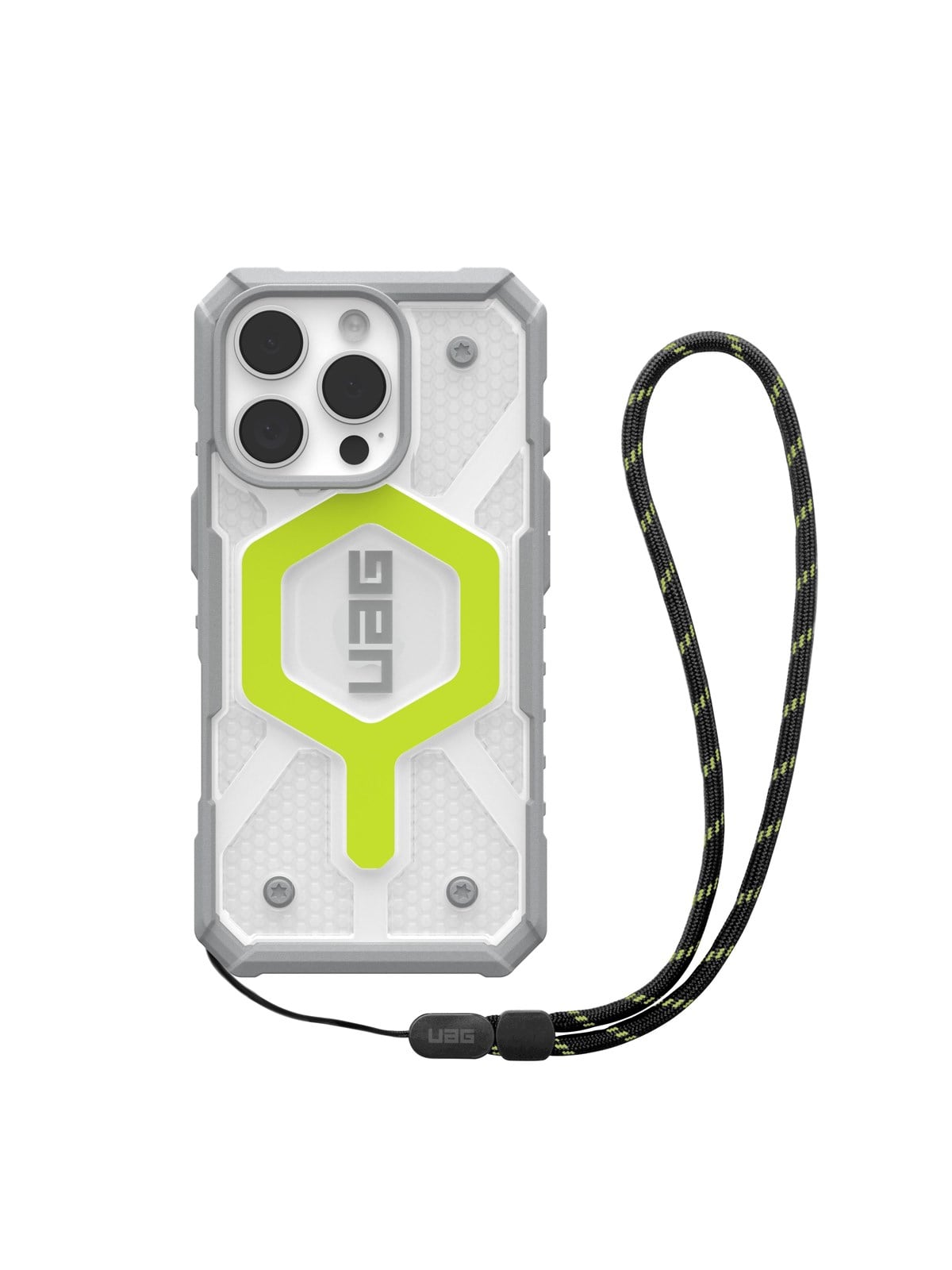 UAG Pathfinder Clear Magsafe Active Neon Lanyard - iPhone 16 Pro