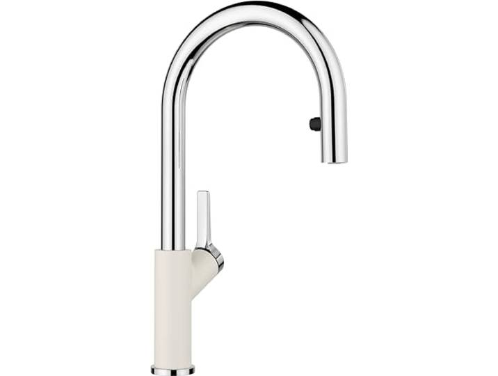 BLANCO CARENA-S Vario Küchenarmatur Mit herausziehbarem Schlauch [11x24x41,3 cm] Wechsel von Klarstrahl in Brausestrahl Wasserqualität & wassersparend Hochdruck