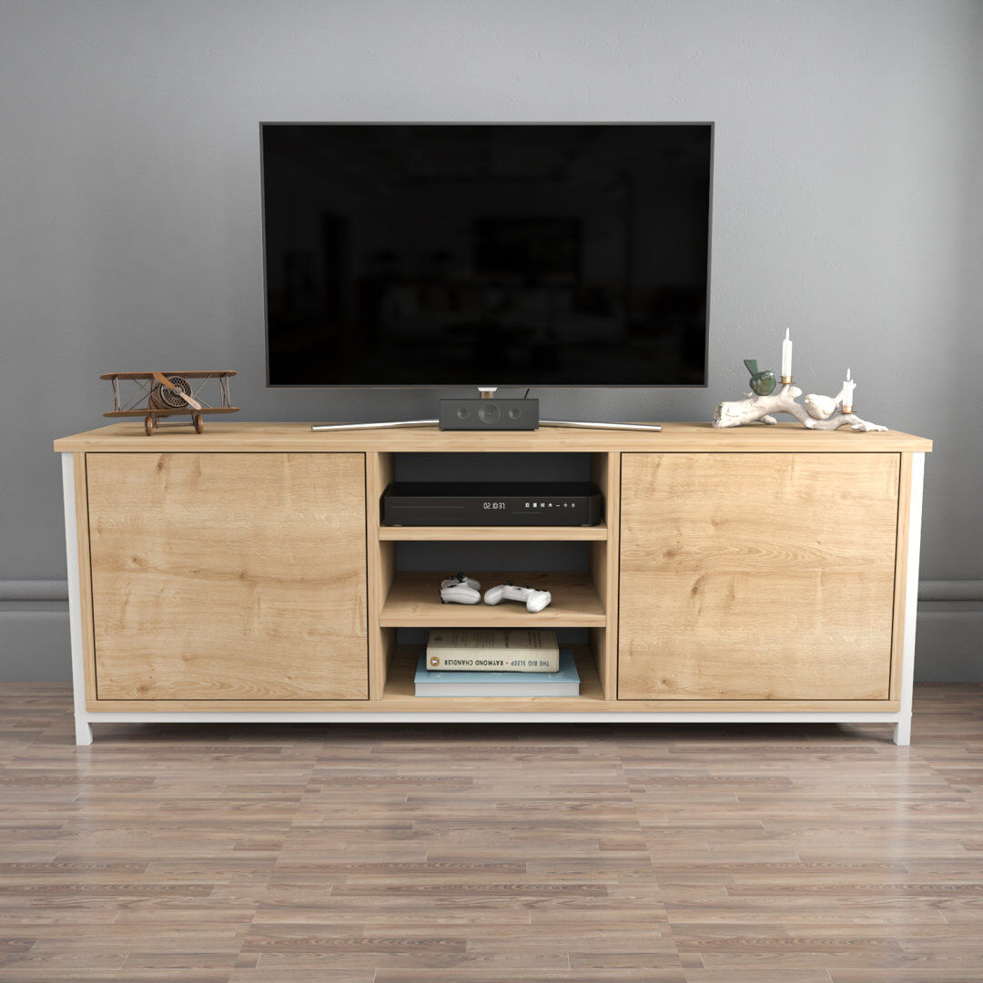 Blue Elephant Rozaje TV Stand for TVs up to 60" White/Oak 60"