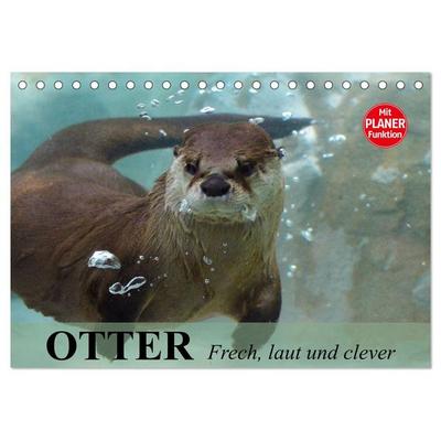 Otter. Frech, laut und clever (Tischkalender 2026 DIN A5 quer), CALVENDO Monatskalender