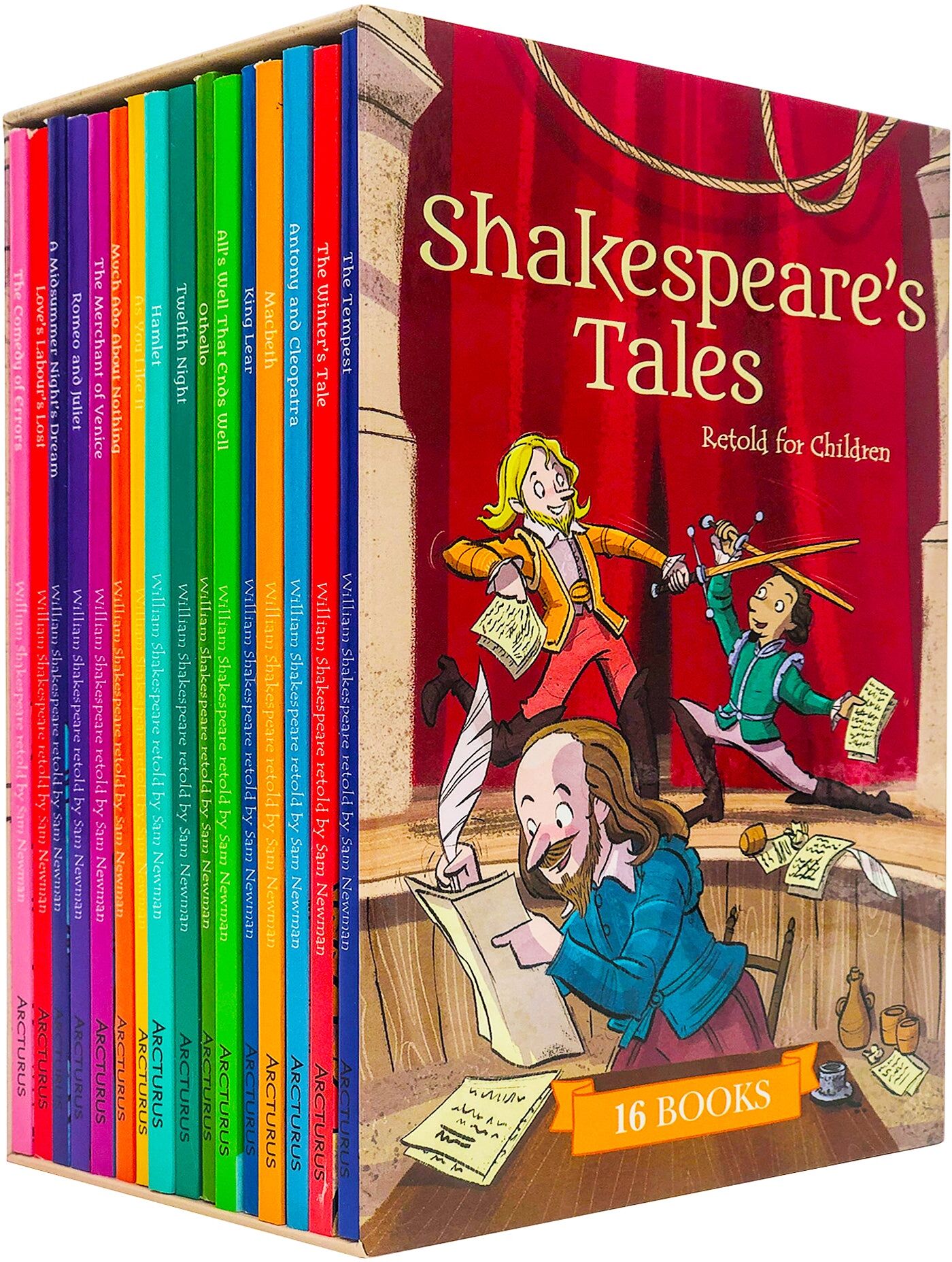Arcturus Shakespeare’s Tales Retold for Children 16 Book Box Set – Classic Stories by William Shakespeare Adapted by Sam Newman