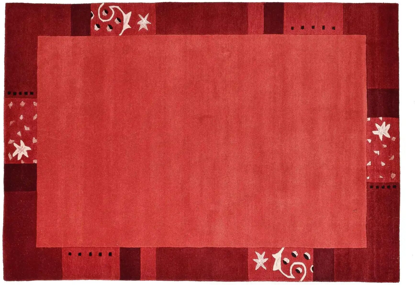 THEKO Wollteppich  Royal Ganges ¦ rot ¦ Wolle ¦ Maße (cm): B: 160 H: 1,3