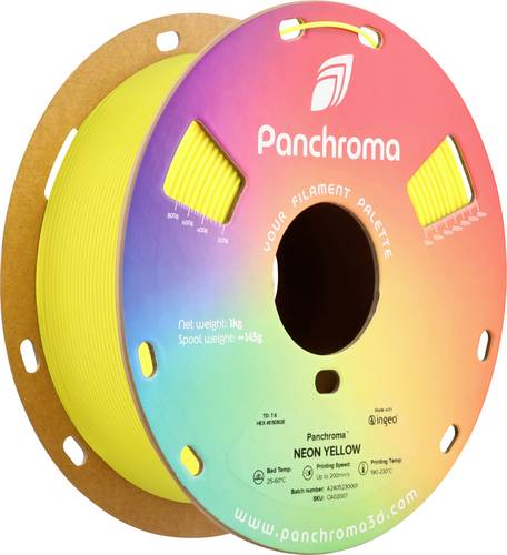 Polymaker CA02007 Panchroma Neon Filament PLA fluoreszierend, Farbwechsel 1.75 mm 1000 g Neon-Gelb (fluoreszierend) 1 St.